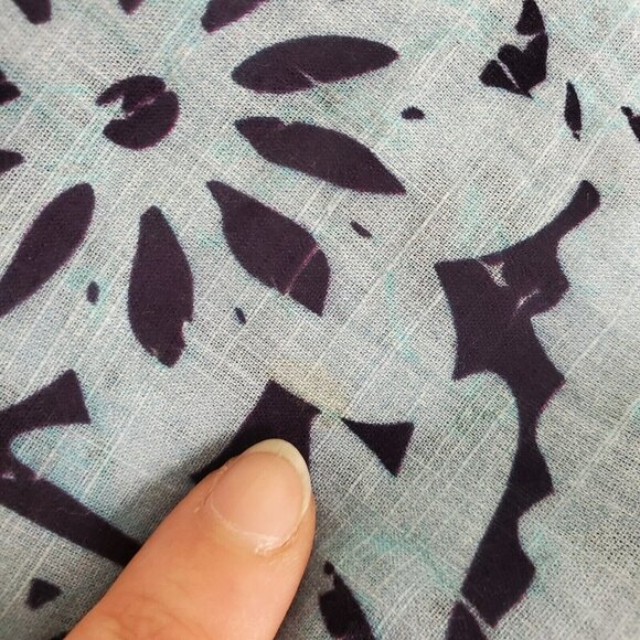 Lola Australia Womens Ruffled Midi Dress Size XS Blue Tropical Beach Peasant - Picture 10 of 12